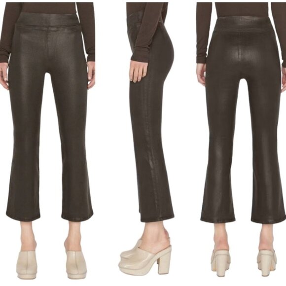 Frame Jet set Crop pull on mini bootcut pants espresso coated sz 30 - Picture 1 of 10